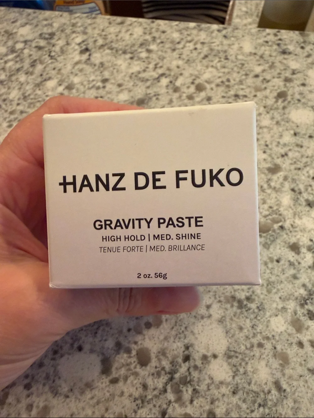 Hanz de Fuko Gravity Paste - Men’s Hair Styling, High Hold, Med shine , 2 oz